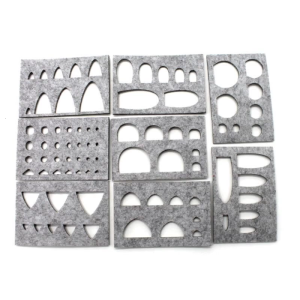 8pcs Wool Felt Mold Felting DIY Craft Stencil Applique Handicraft Shaping Mould Sewing