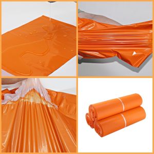 FULL SIZE - 1KG Túi Gói Hàng Niêm Phong Màu Cam Nổi Bật - Túi Đóng Hàng Niêm Phong Trơn Bóng Dai Dẻo