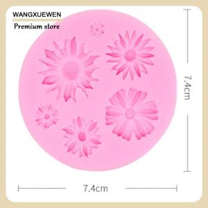 [COD] 3D hướng dương cánh hoa dập nổi Silicone khuôn cứu trợ fondant bánh trang trí công cụ