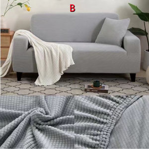 Sofa Cover polyester and spandex blend 600g to 1200g thickened elastic dustproof for single to four-seat sofas L-shaped requires 2 pieces for pet-friendly homes and seasonal décor Lemon Yellow Gold Velvet