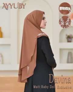 Hijab instan Davina by Ayyuby (Bahan ceruty babydol premium)