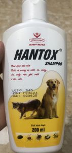 Sữa tắm Hantox 200ml diệt ve ghẻ rận bọ chét chó mèo. hương thơm nhẹ tác dụng kéo dài