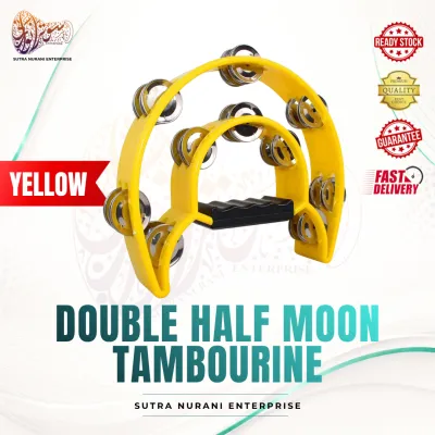 TAMBORIN DOUBLE – KUALITI BULAN SABIT UNTUK PERSEMBAHAN & LATIHAN