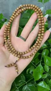 Indian Old Mountain Sandalwood Old Style Bead Bracelet 108 Old Material Black Flesh Barrel Beads Sandalwood Buddhist Prayer Beads Bracelet
