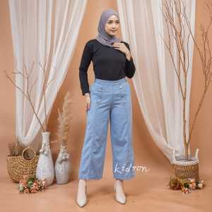 KDRN - VILAMY KULOT JEANS KANCING HIGHWAIST / CELANA JEANS WANITA