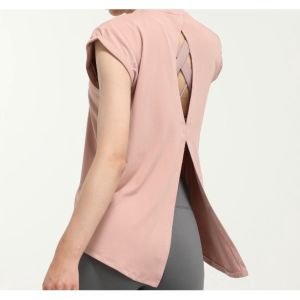 Áo thun Yoga áo rộng nữ làm đẹp lưng quần áo tập thể dục thoáng khí tập thể dục Pilates Bộ đồ tập luyện