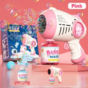 【SG】Kids Automatic Electric Bubble hine Cartoon Bubble Toy with LED Lighting Outdoor Toy Children Birthday Gift