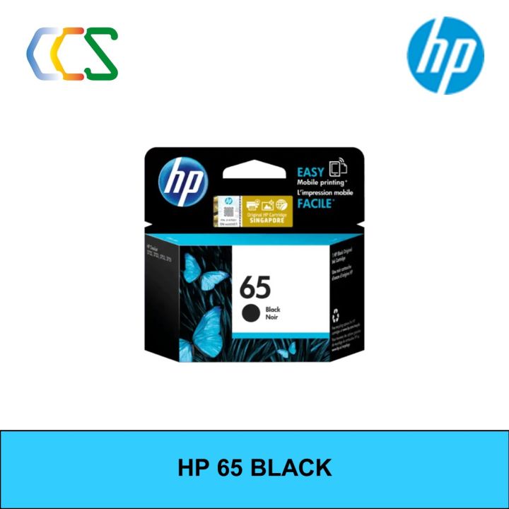 Hp65 Pac HP 65 Tri-color Original Ink Cartridge N9K01AA / HP 65 Black Original ...