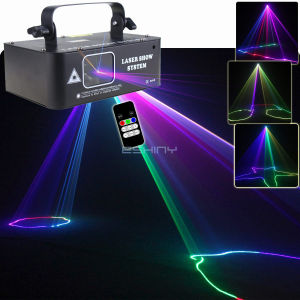 500mW RGB Laser Beam Stage Light Bar Scan Lines Effect DMX Sound DJ Dance Home Party Disco Holiday Lamp Show X1R