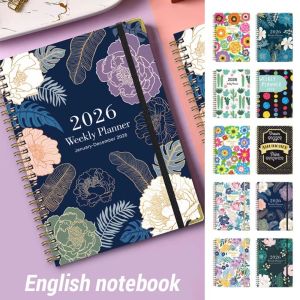 MMLUCK 2026 Sổ tay Tab hàng tháng Kích thước A5 Sổ tay cuộn Phiên bản 2026 365 ngày Sổ tay nhật ký Năm học thuật