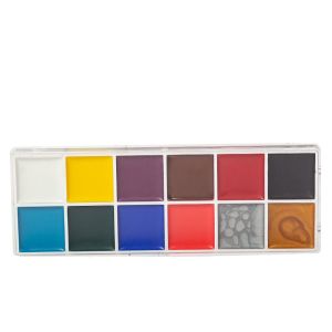JON09 12 Colors Festivals Cosmetic Supplies Painting Palette Beauty Tattoo Face Body Oil Paints Body Art Painting Halloween Makeup Tool Pigment