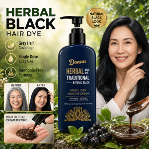 【Gentle On Skin】Herbal Hair Dye Plant Based Hair Colour Cream Natural Black Brown Color Non Fading Long Lasting Sensitive Scalp Safe Ammonia Free Permanent Home Use