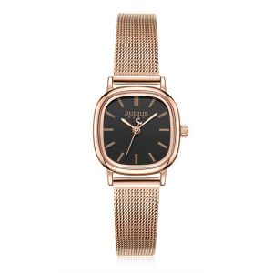 Julius นาฬิกาข้อมือผู้หญิง JA1360 หน้าปัดเหลี่ยมมน สายสแตนเลสถัก แบรนด์เกาหลี แฟชั่นฮิตของแท้ ✨สินค้าประกันศูนย์ไทย ✨