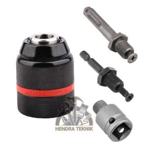 KEPALA BOR 13MM BESI HD DRAT 1/2X20UNF TANPA KUNCI KEYLESS KEPALA BOR KEYLESS 13 MILIMETER