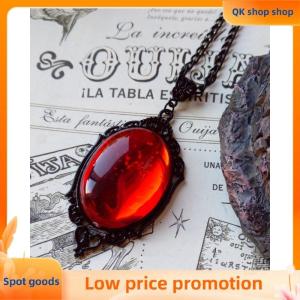 ✨QK shop✨ Vampire Bat Necklace Blood Cameo Purple Gothic Jewelry Black Bat Witch Accessories Pagan Alternative Vintage Choker Man