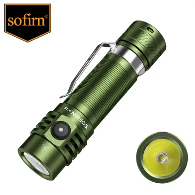SOFIRN ไฟฉาย EDC แบบชาร์จไฟได้ SC18เลนส์ TIR สูงสุด1800 Lumens พร้อมสวิตช์ด้านข้าง