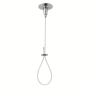 LUMIYA Adjustable Steel Wire Rope Stainless Steel Curved Layouts Curtain Rod Hanging Rope Heavy Duty Universal Shower Curtain Rod Support Rope For Curved/L-Shaped/Curtain Rods