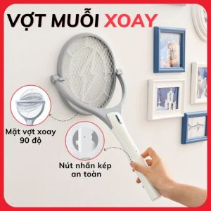 Vợt Muỗi Xoay KAMOT Chính Hãng công nghệ mói xuay độc quyền hiệu quả hơn khi sử dụng