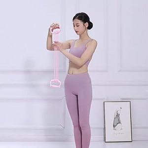 Adjustable weight 8 Resistance Band for Women Shoulder Opening and Back Beauty Six-Strand Home Fitness Elastic Band 8 Word Practice Resistance Band [ Free Shipping ]