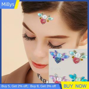 Millys 3D mặt hình xăm đồ trang sức dán sáng bóng khuôn mặt trang trí Sticker nghệ thuật cơ thể trang trí sân khấu trang điểm trang trí công cụ