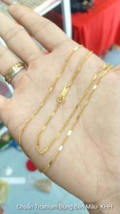 (Có ký hiệu-Bền bỉ cả năm) Dây Chuyền Xích Dập Cao Cấp- Hàng chuẩn titanium dùng tắm rửa thoải mái