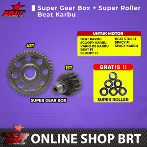 BRT GIR GEAR BOX RASIO BEAT KARBU SCOOPY KARBU BEAT FI BEAT ESP INJEKSI 43T 15T