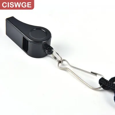 [COD] CISWGE SPORTS Football Soccer Referee Plastic Whistle Lanyard Emergency Loud Sound