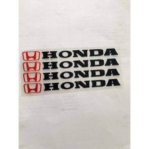 Bộ 4 tem Decal trang trí xe chữ Honda bằng nhựa PET