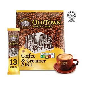 Old Town Coffee And Creamer Instant 2 In1 Premix White Coffee 13 Sticks [Packaging May Vary]