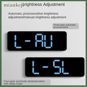 miankeji Lớn Kỹ Thuật Số Đồng Hồ Treo Tường Nhiệt Độ Và Độ Ẩm Tuần Hiển Thị Độ Sáng Có Thể Điều Chỉnh Điện Tử LED Bảng Đồng Hồ Báo Thức