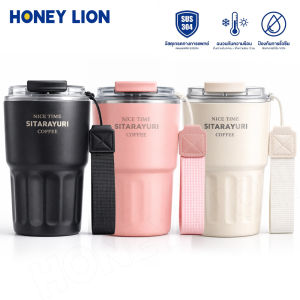 Mini Vacuum Insulated Coffee Flask 360ML - 12H Cold & Hot Thermal Cup - One-Click Pop-Up Straw Mug for Daily Commute & Gym- HoneyLion