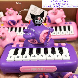 Đồ chơi đàn organ kết hợp vòng đu quay thú có đèn led sinh động nhiều chế độ phím nhạc phím động vật quà tặng cho bé