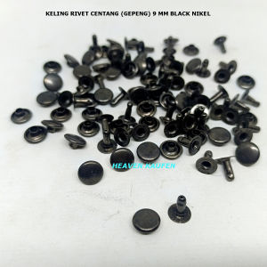 Paku Keling Rivet Centang 9 mm Warna Black Nikel Harga Per Pack isi 50 Pcs