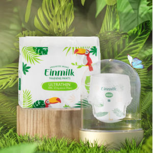 🔥6 Bundles🔥 Einmilk Ultra Thin Baby Diaper Pants 0.15cm 700ml Absorbency Breathable Disposable Newborn Diapers