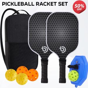 Pickleball Rackets Lightweight Durable Fiberglass Surface with Polypropylene Honeycomb Core Pickleball paddle set