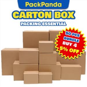50pcs Corrugated Carton  Packaging Courier Parcel  Karton Postage Pembungkusan Tahan Lasak
