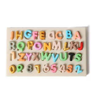 [Energetic] Silicone chữ số fondant bánh khuôn DIY Sugarcraft sô cô la Baking trang trí nội thất