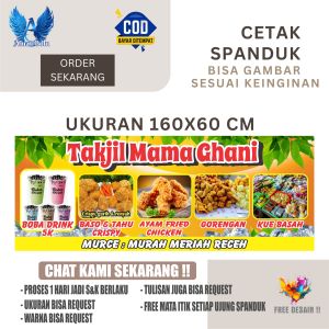 Cetak Spanduk Banner TAKJIL MAMA GHANI Costom Desain