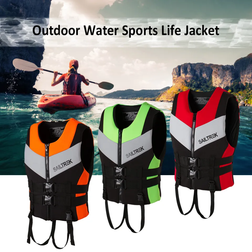 TOMSHOO Neoprene Life Jacket Watersports Fishing Kayaking Boating Swimming  Safety Life Vest