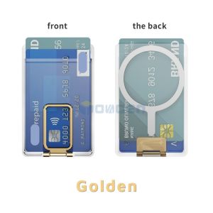 INOVAGEN Snap On Mag-Safe Phone Stand with Card WalletPortable Foldable Transparent Magsafe Phone Holder