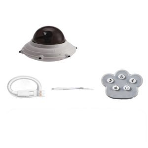 DGFDF Automatic Smart Cat Toy USB Charging Rotating UFO Turntable Toy Motion Activated Sounding Infrared Pet Toy Pet Training