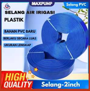 MAXPUMP Selang-2inch Selang Buang Air Karet Elastis Hose 2Inch Selang 25 Meter Selang Biru Pompa Air