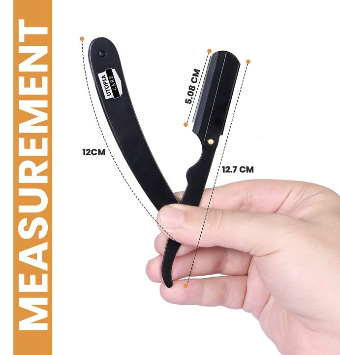 kemei%20Barber%20Straight%20Edge%20Razor%20Safety%20with%2010-Pack%20Blades%20-%20100%20Percent%20Stainless%20Steel%20-%20Image%203