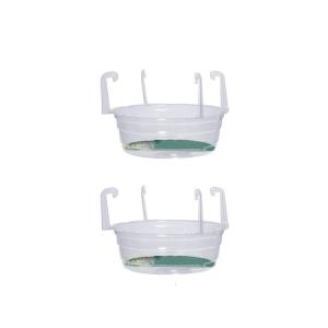 Circulars Transparents Basket Base Saucers with Sun Protecting for Outdoor Gardening