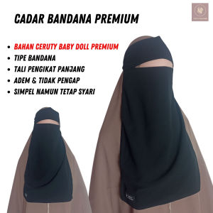 Cadar Bandana Niqab Niqob Bandana Bahan Ceruty Baby Doll Premium Bisa COD