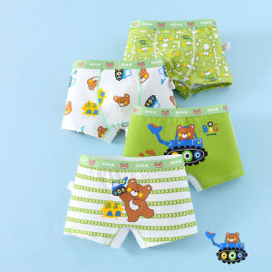 4 cái trẻ em cậu bé tinh khiết quần lót boxer quần lót ôm sát in hình phim hoạt hình bé trai kích thước đồ lót M-3XL cho trọng lượng 8-37kg