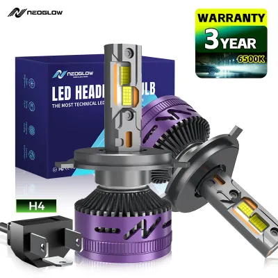 NeoGlow X series h4 led headlight bulbs 400W 80000LM 6500K H4 H11 hi/lo beam Plug and Play 2PCS