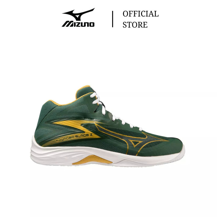 MIZUNO SEPATU VOLLEY THUNDER BLADE Z MID PINENEEDLE MP GOLD WHITE