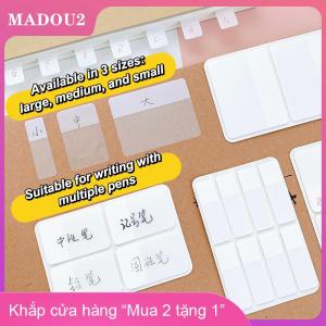 [COD] MADOU2 40 80 160 trang mờ đơn giản màu trắng tinh khiết chỉ số dán nhãn trong suốt nhãn dán tự làm ghi chú văn phòng đồ dùng học tập