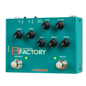 SONICAKE B Factory Analog Bass Preamp comp and Overdrive Guitar Bass Pedal QDS-05